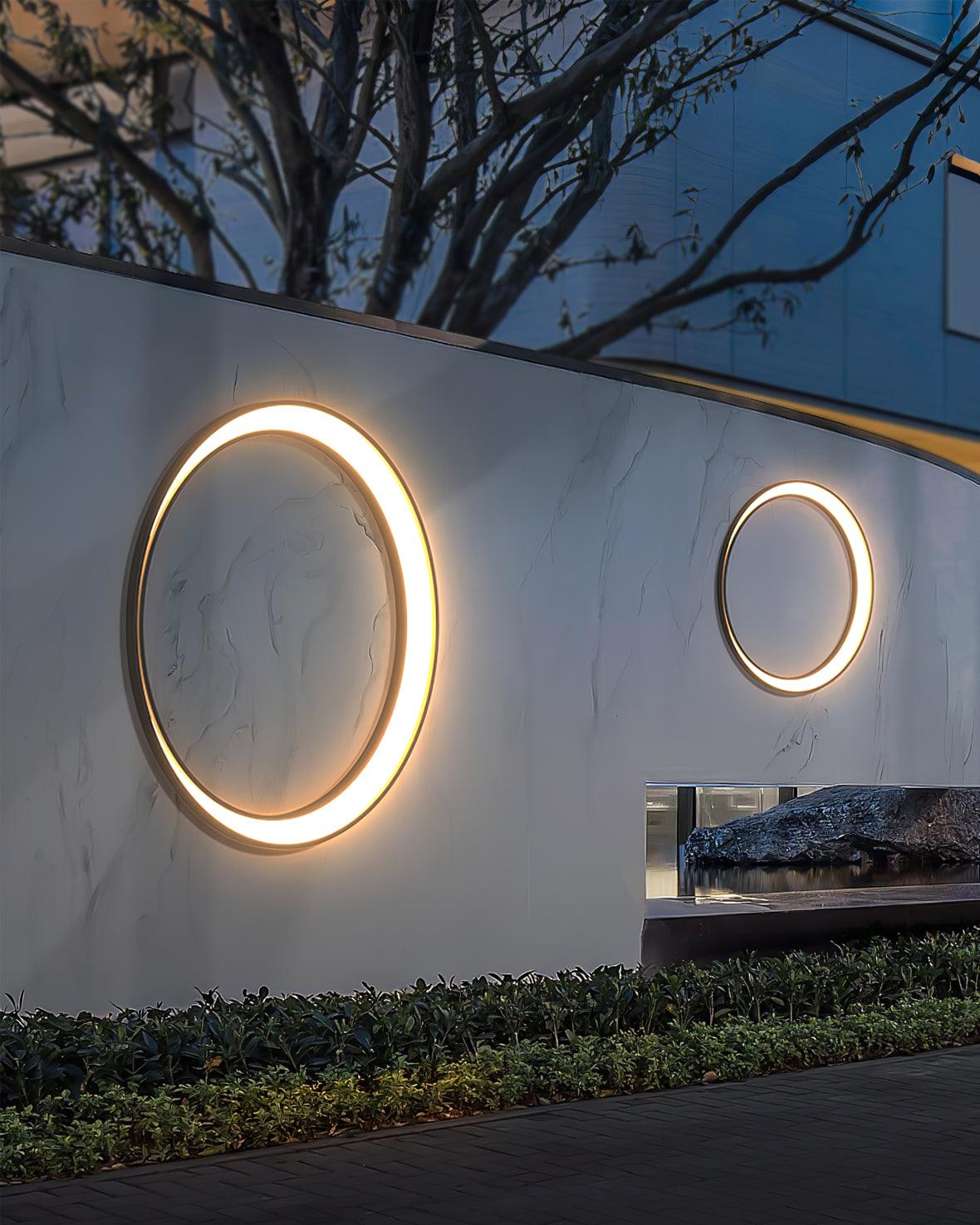 Noreliella aplique de pared circular LED exterior