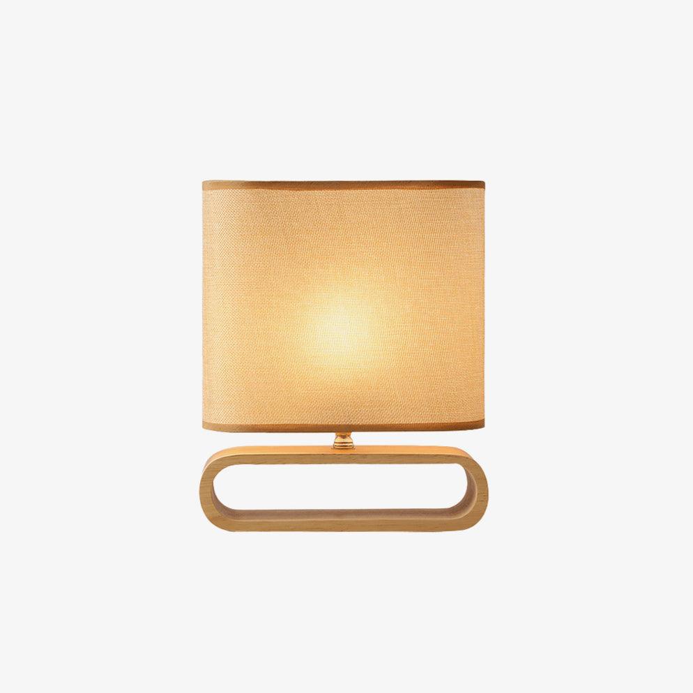 Loop lámpara de mesa rústica de madera