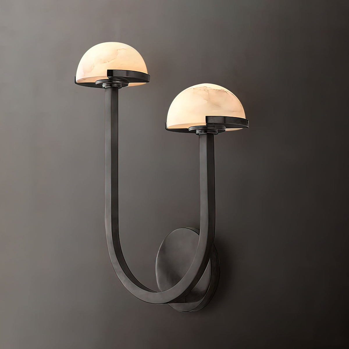 Vitalira doble alabastro aplique de pared