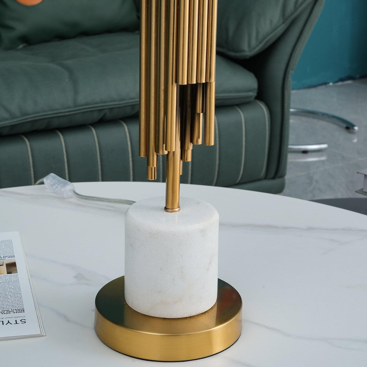Opus lámpara de mesa de mármol estilo Art Deco