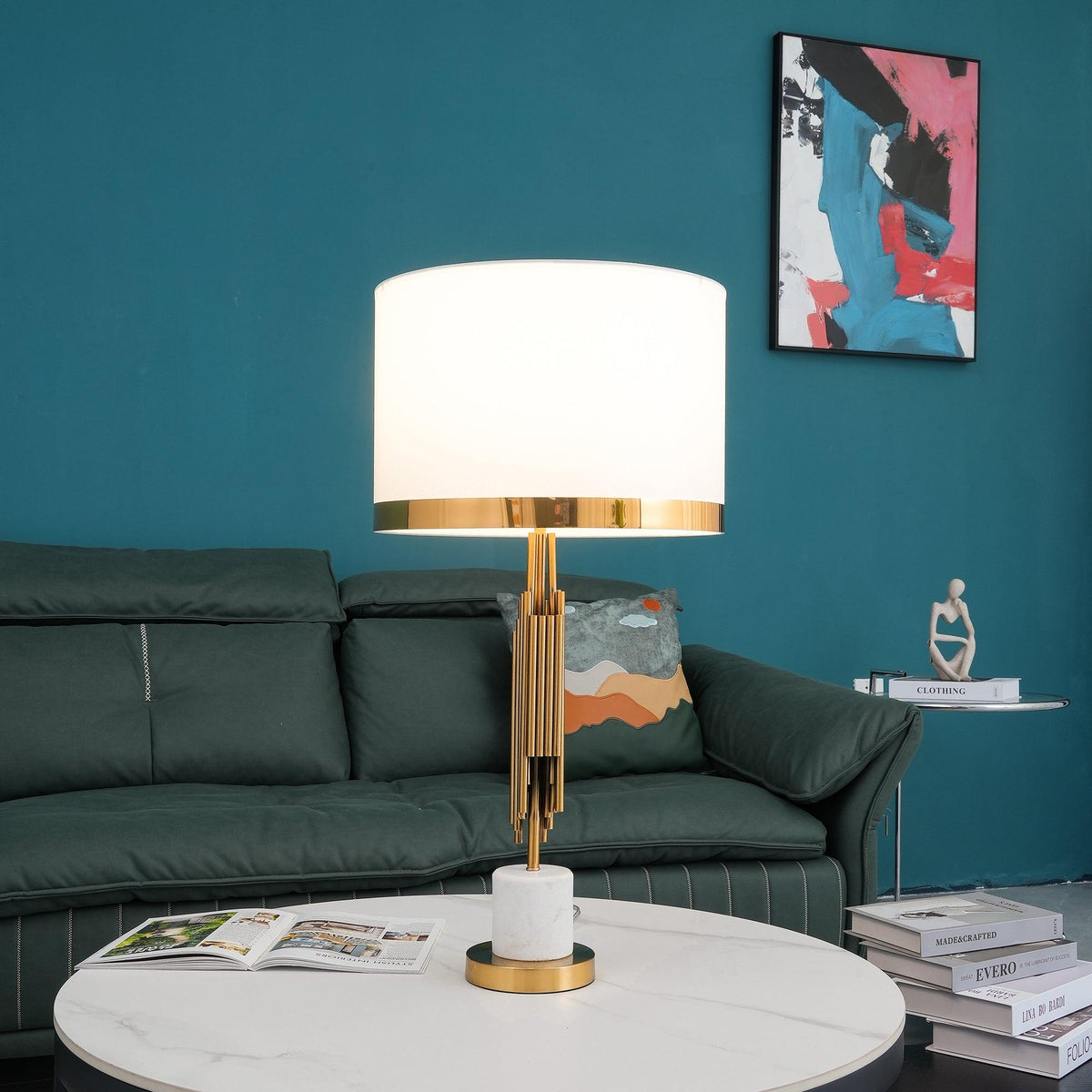 Opus lámpara de mesa de mármol estilo Art Deco