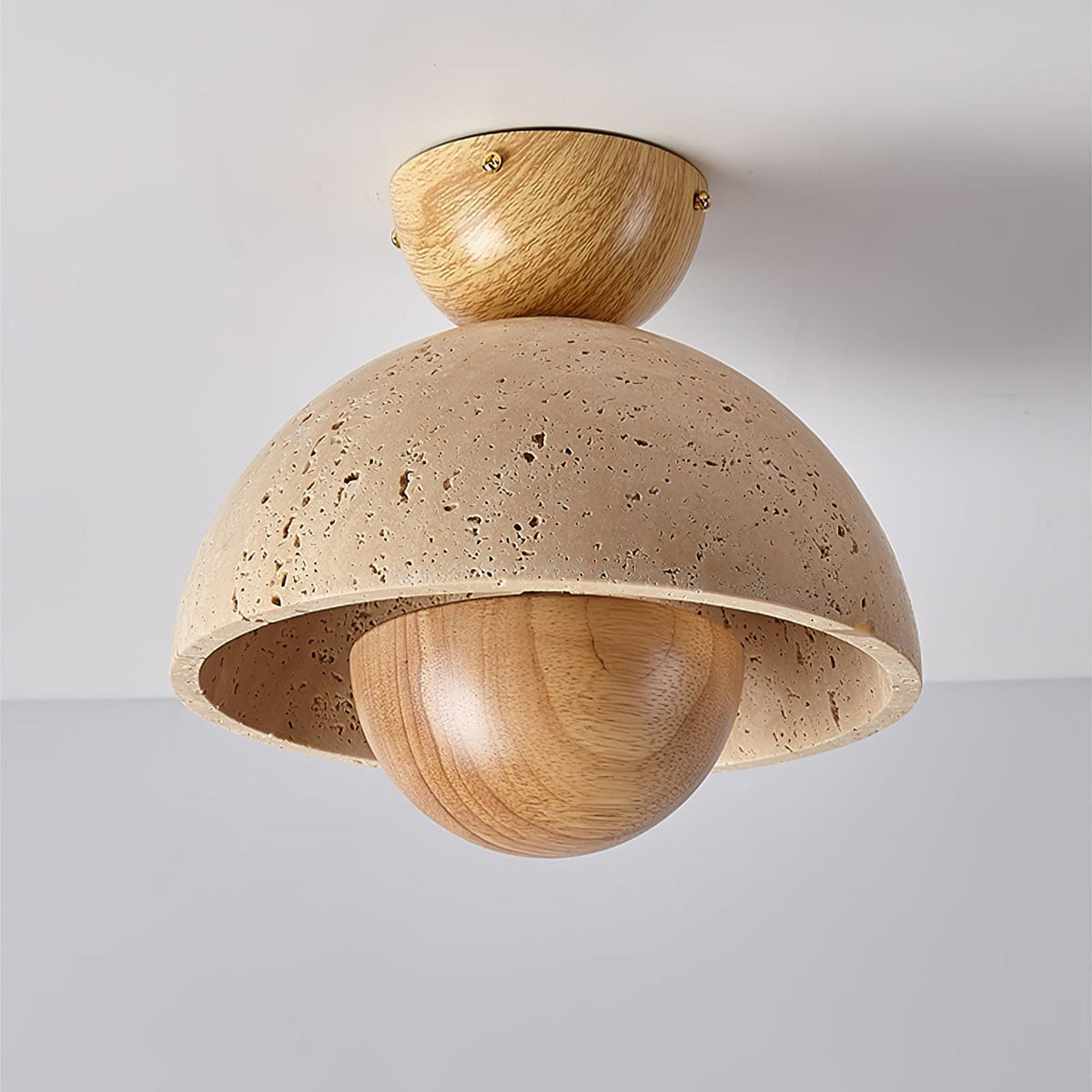 Tavivel travertino madera lámpara de techo