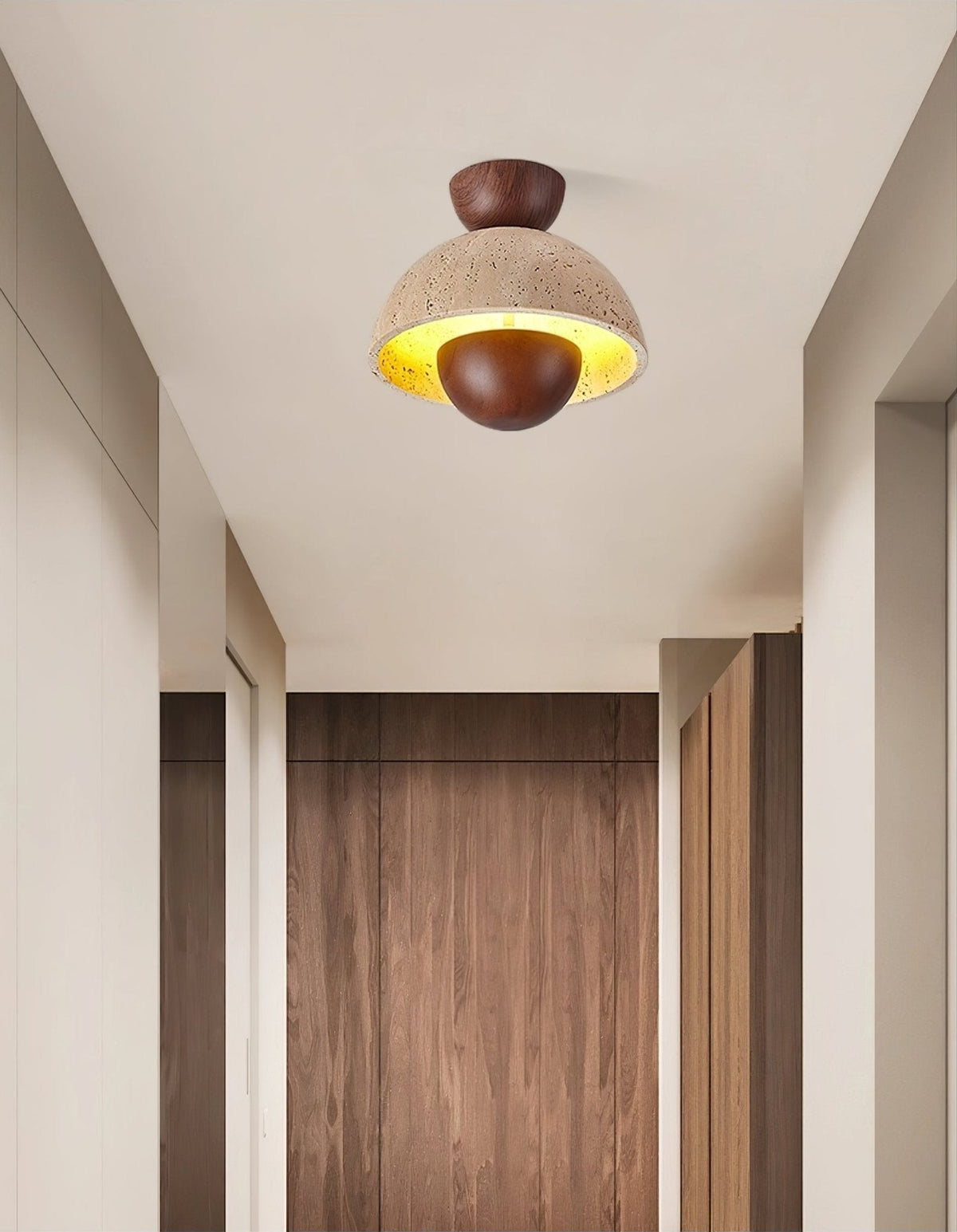 Tavivel travertino madera lámpara de techo