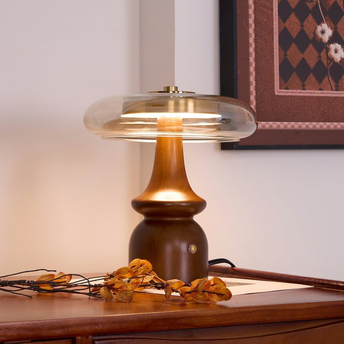 Moro lámpara de mesa de madera