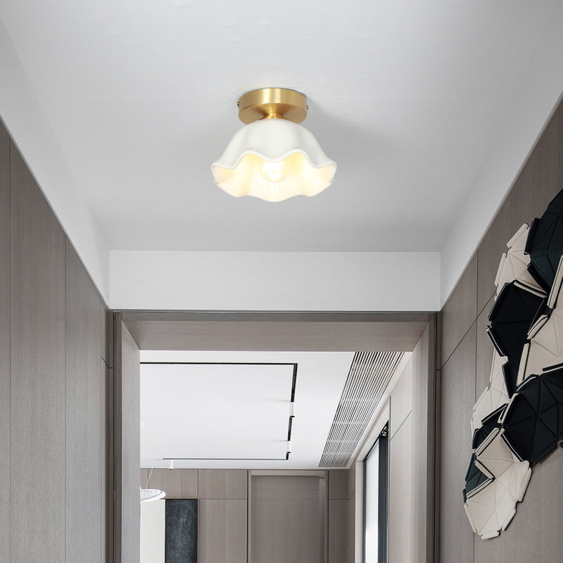 Arisha Lámpara de Techo Retro Metal Flush Mount Latón