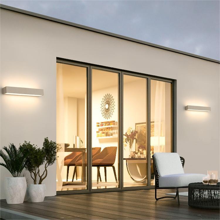 Ray Moderno Rectangular LED Aplique de Pared Exterior