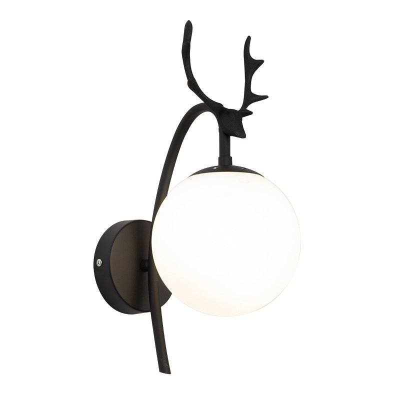 Ray Diseño Antler Metal/Acrílico Aplique de Pared Negro/Dorado