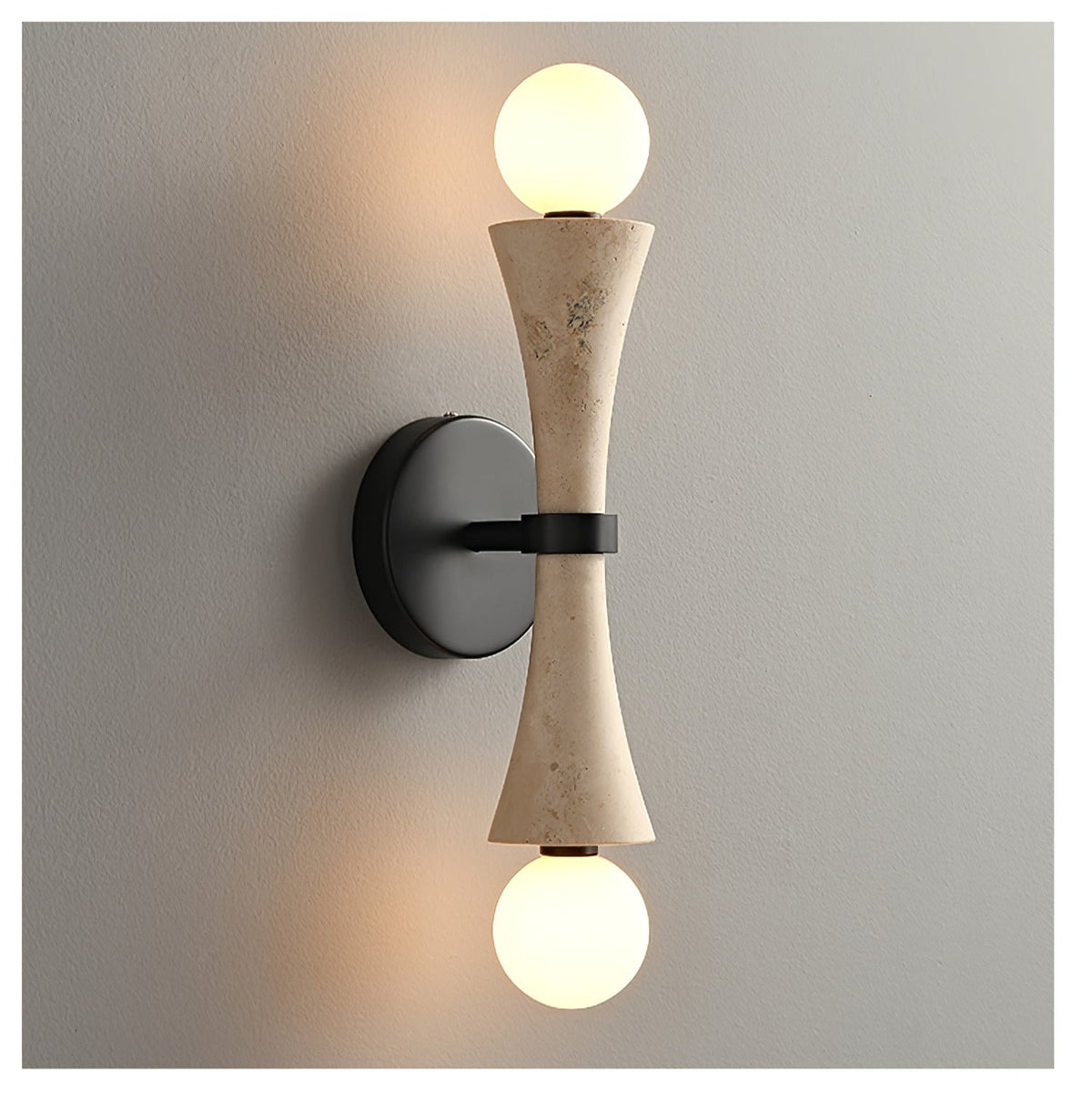 Oloriel aplique de pared escultórico de travertino