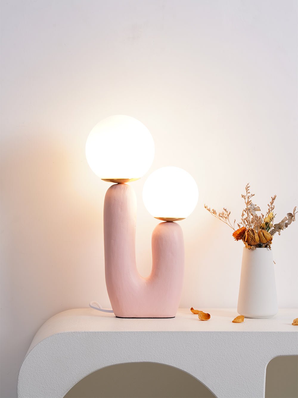 Elyrain lámpara de mesa artística de resina