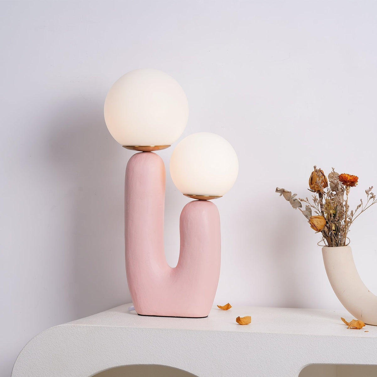 Elyrain lámpara de mesa artística de resina