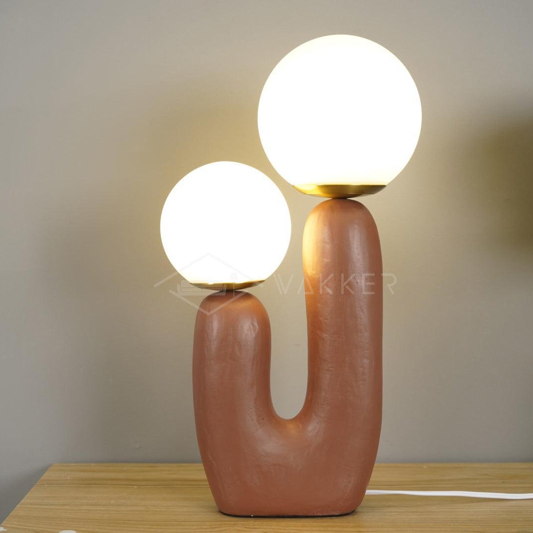 Elyrain lámpara de mesa artística de resina