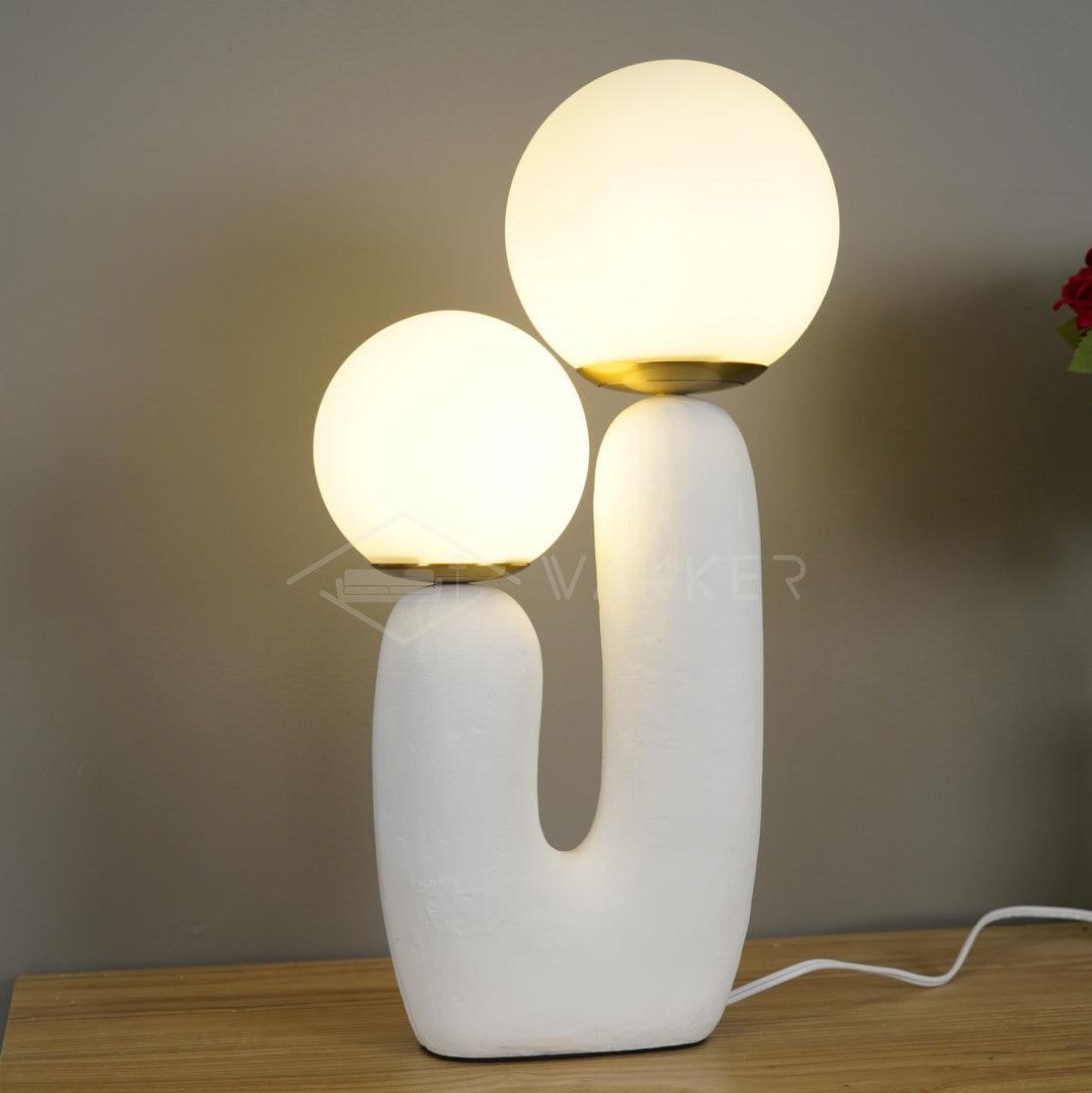 Elyrain lámpara de mesa artística de resina