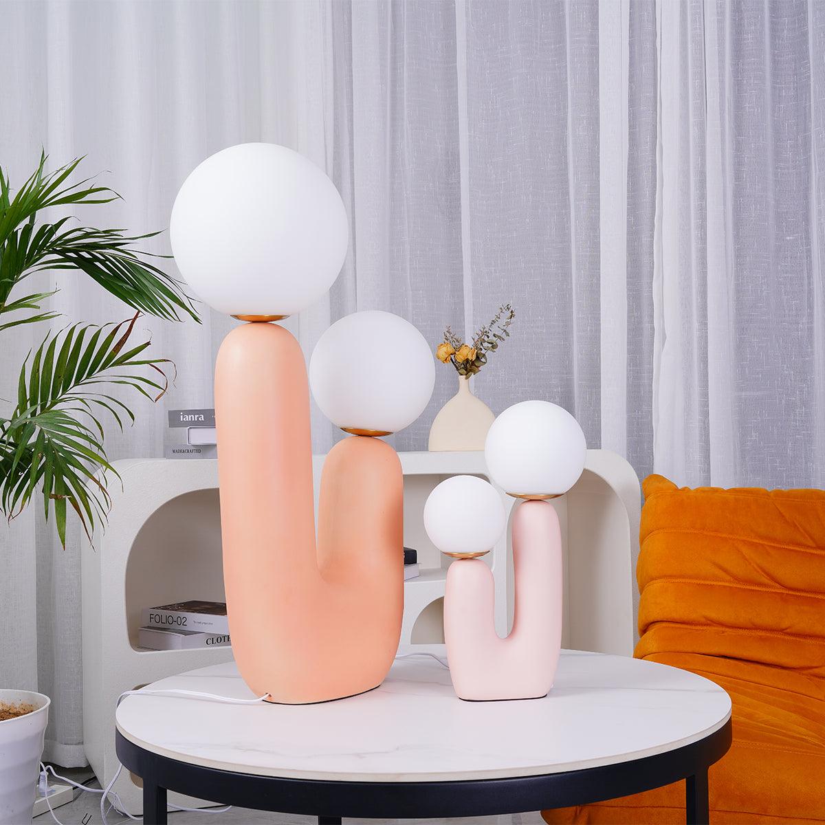 Elyrain lámpara de mesa artística de resina