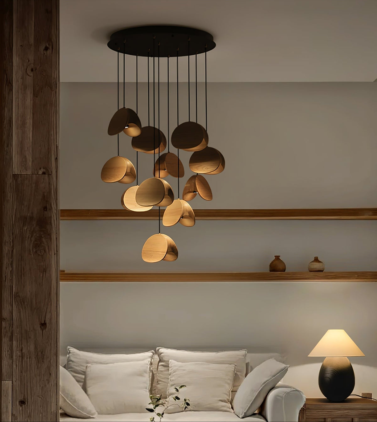 Tavro lámpara colgante minimalista de madera