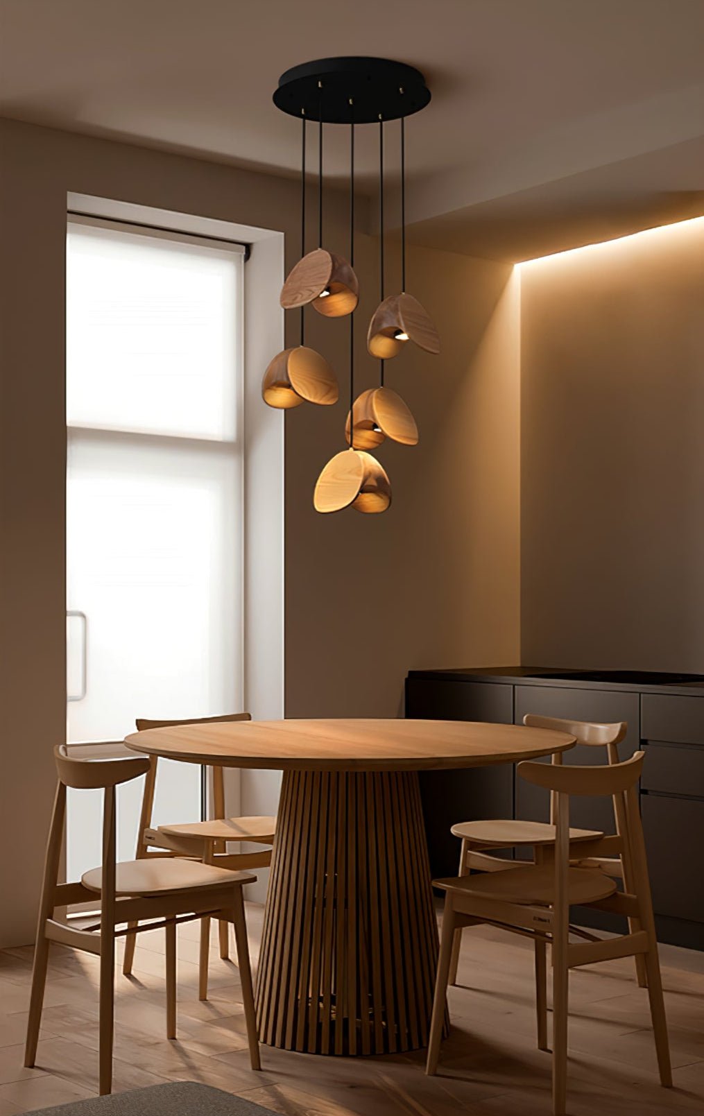 Tavro lámpara colgante minimalista de madera