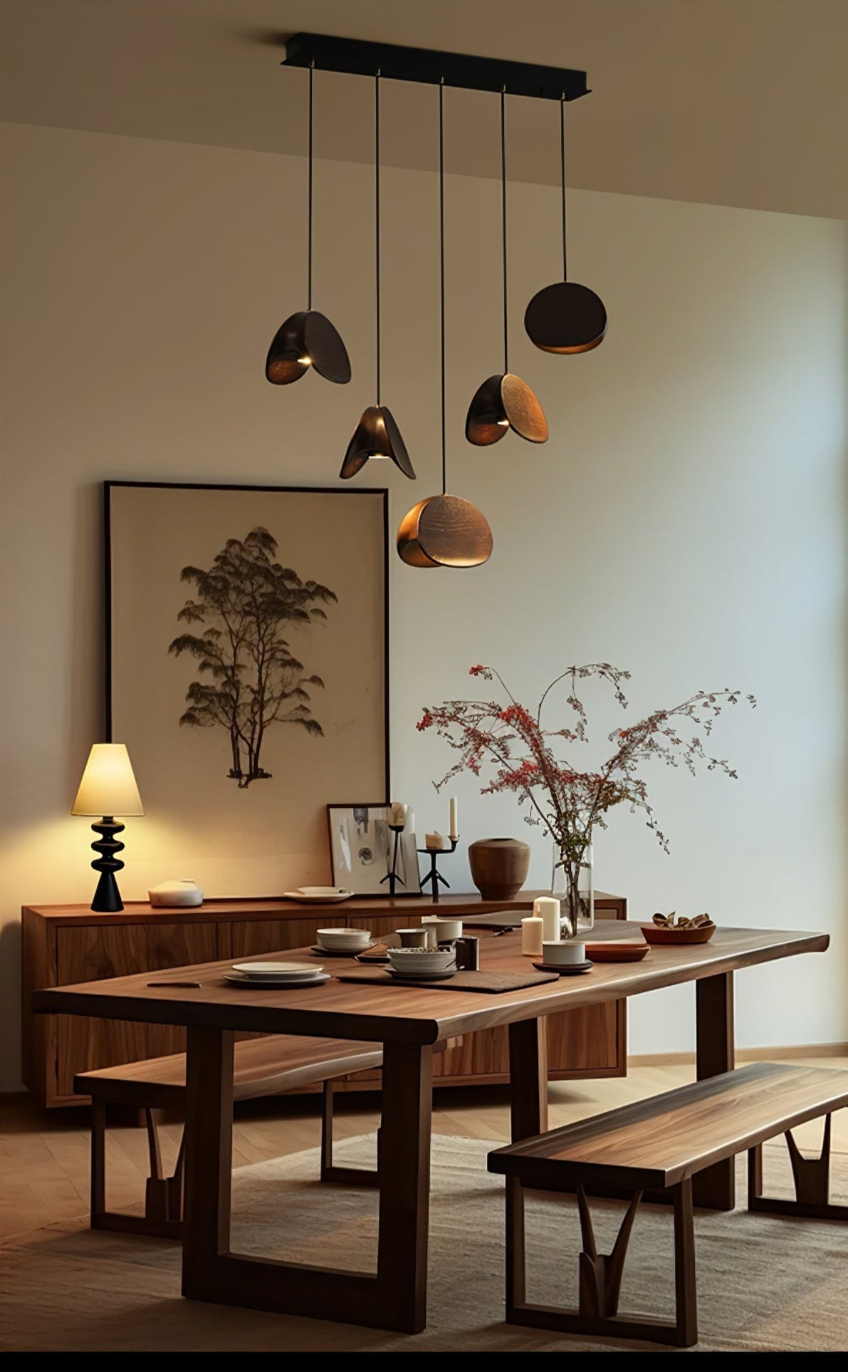 Tavro lámpara colgante minimalista de madera