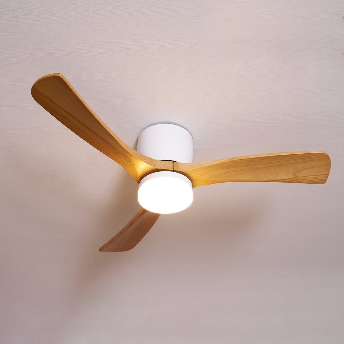 Ventilador de Techo con Luz Ezra Nórdico de Madera