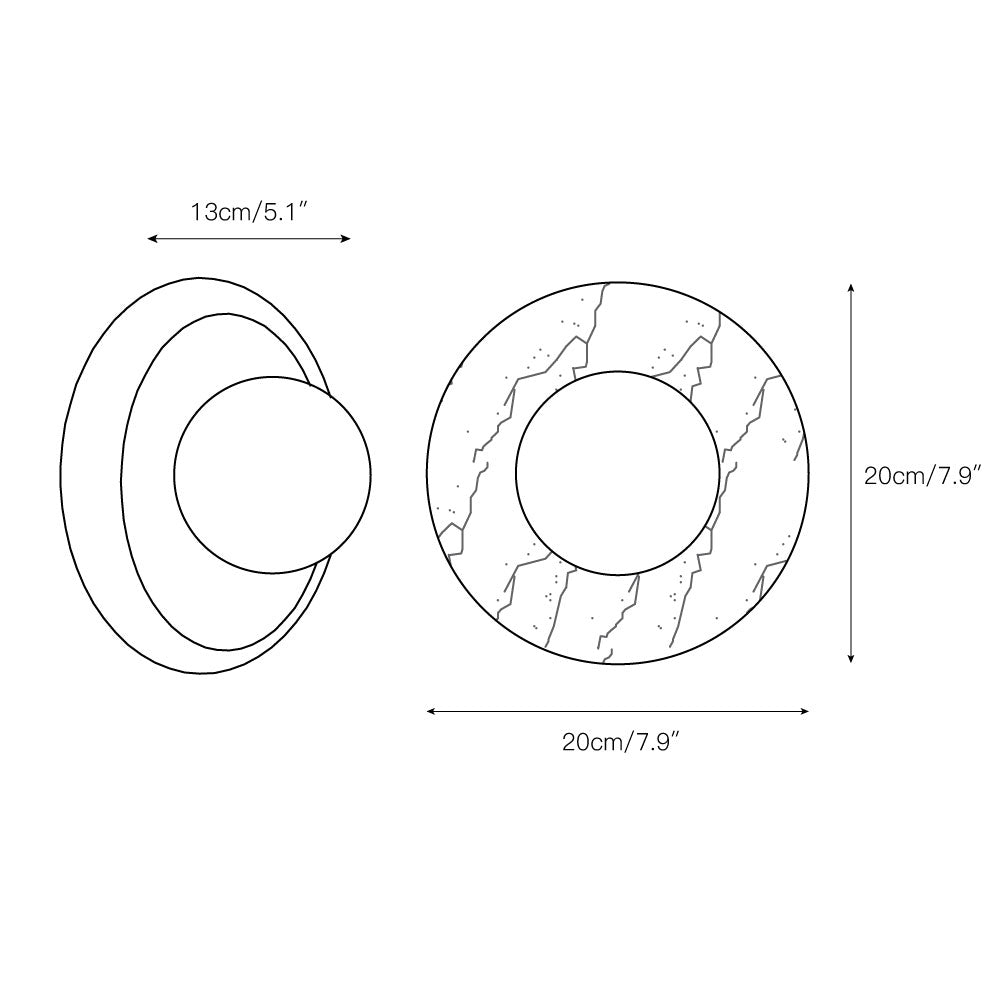 Orli Aplique de pared Travertino Minimalista