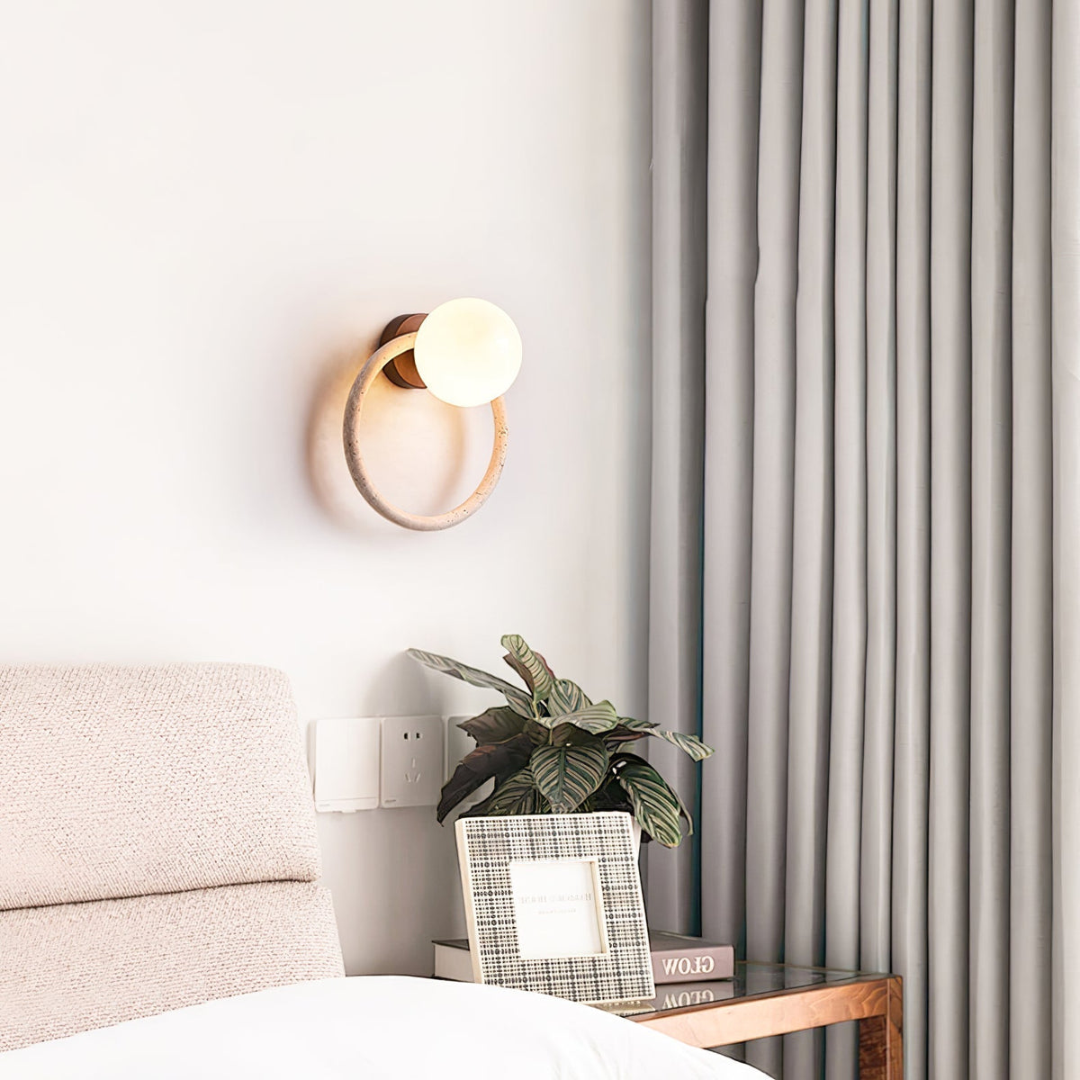 Idoryra aplique de pared en travertino
