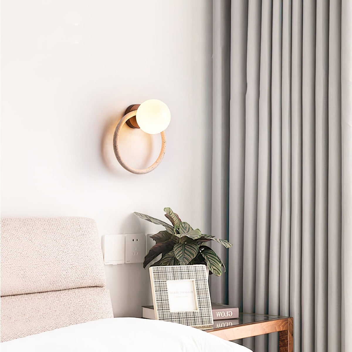 Idoryra aplique de pared en travertino