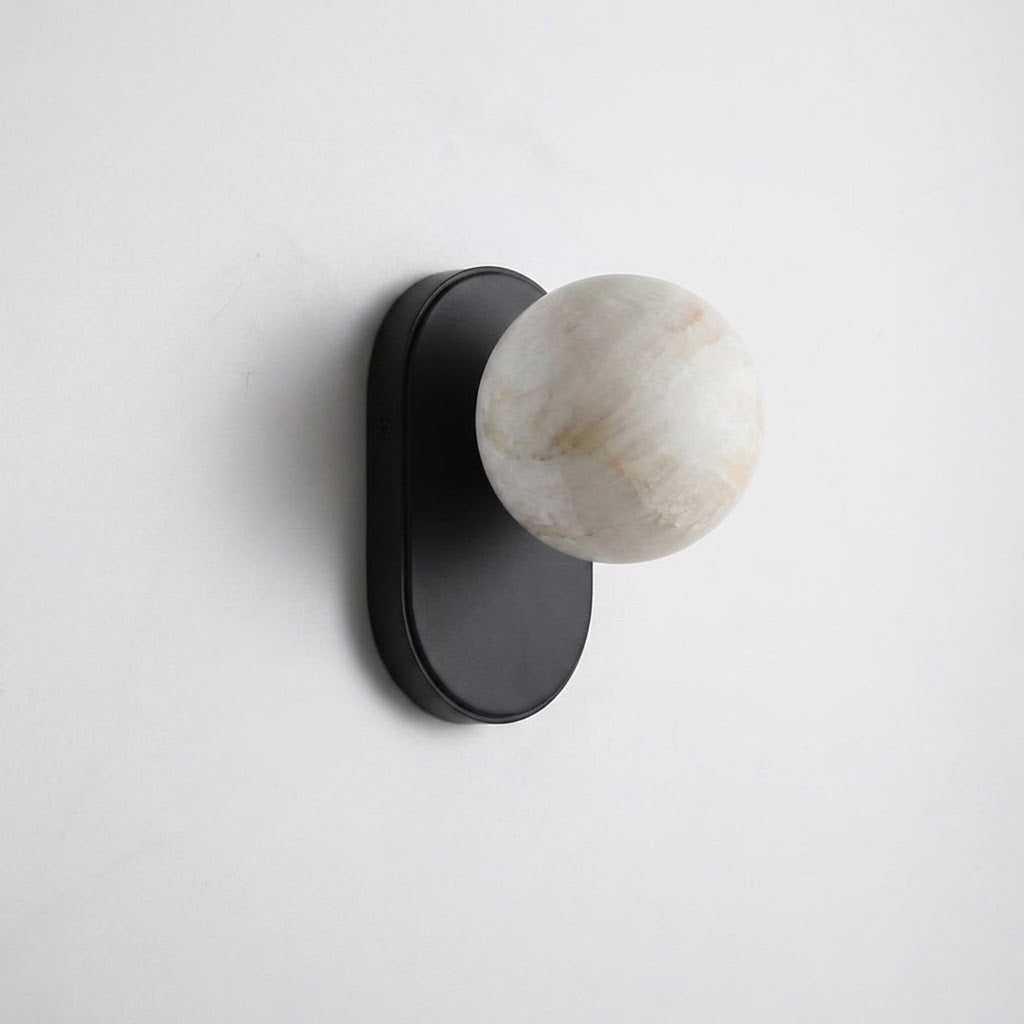 Aplique de alabastro con esfera Hensford