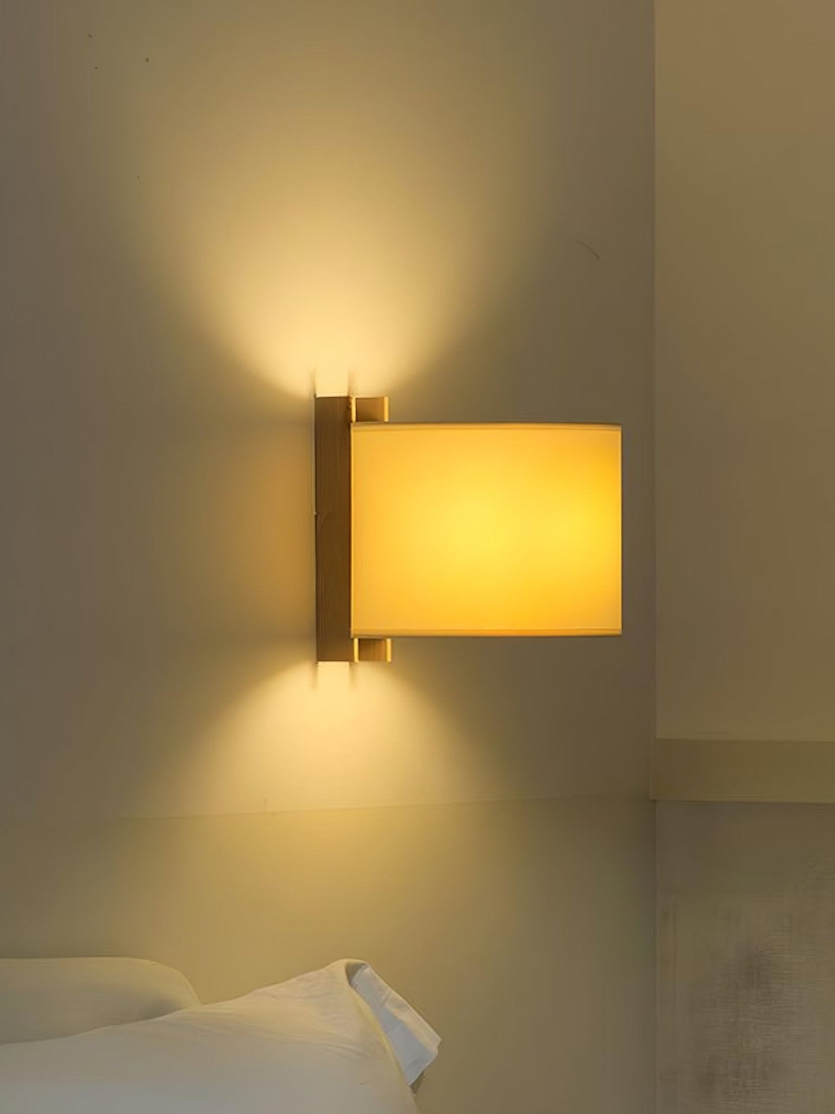 Mirarenne aplique de pared minimalista con pantalla de tejido