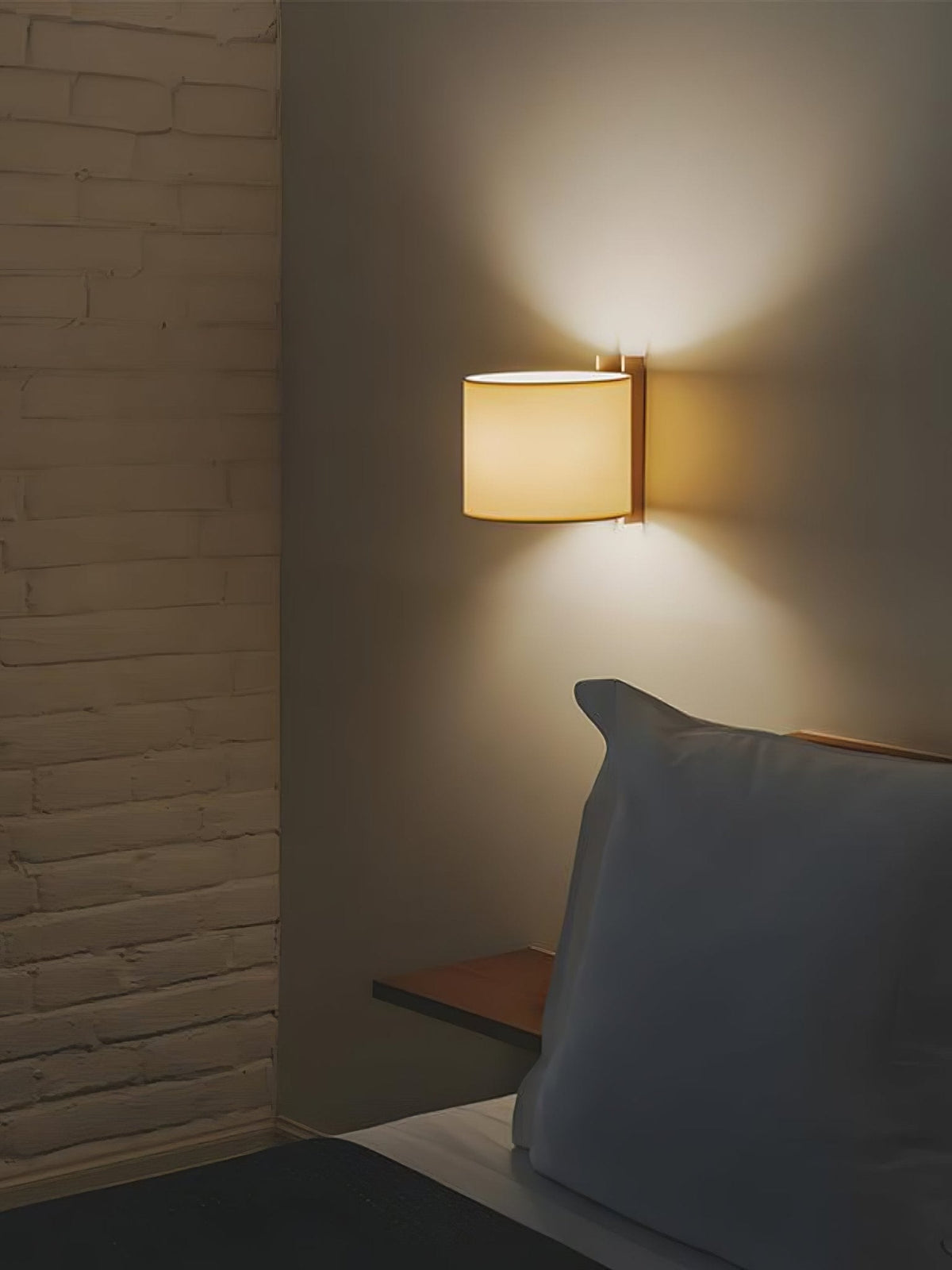 Mirarenne aplique de pared minimalista con pantalla de tejido