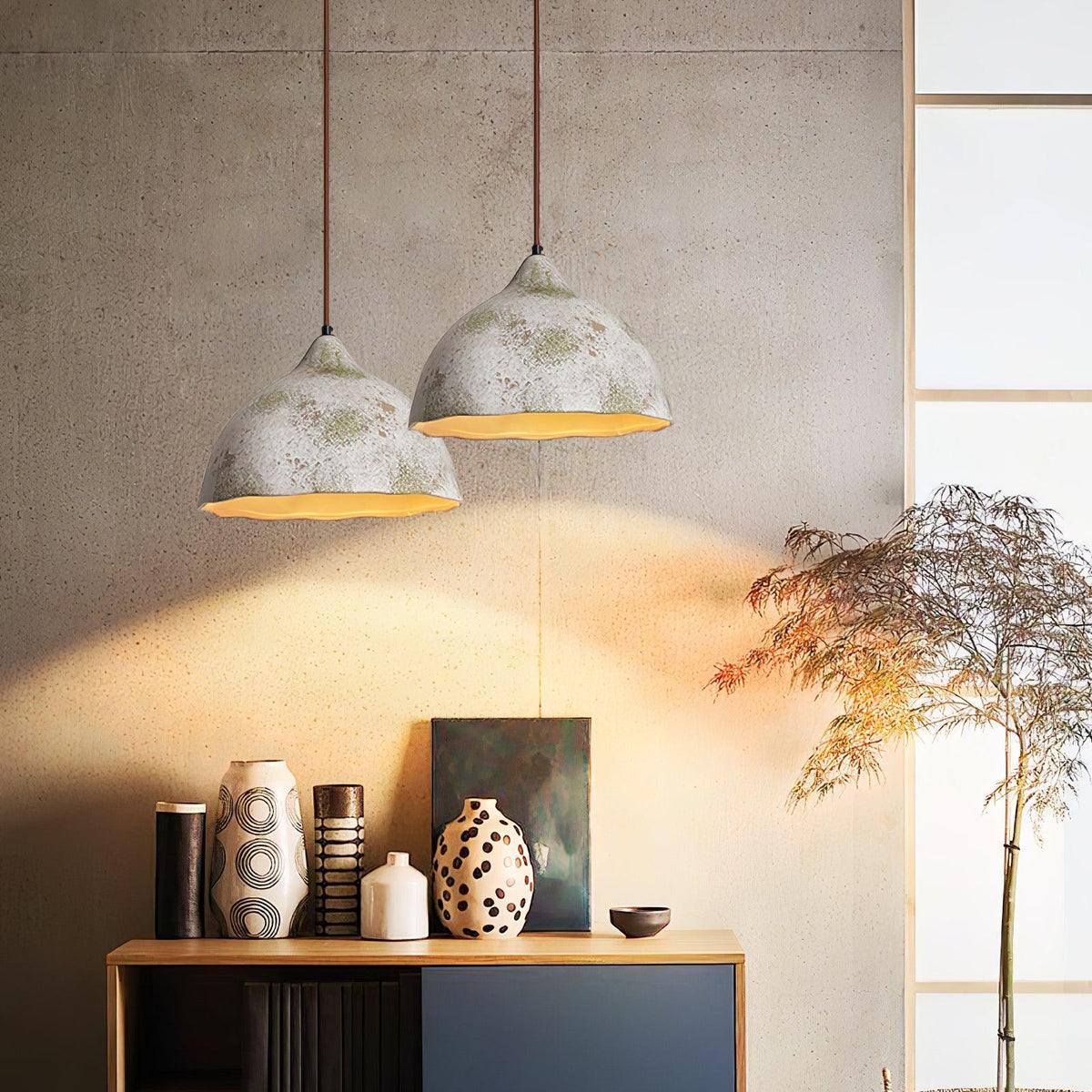Moss lámpara colgante minimalista de madera