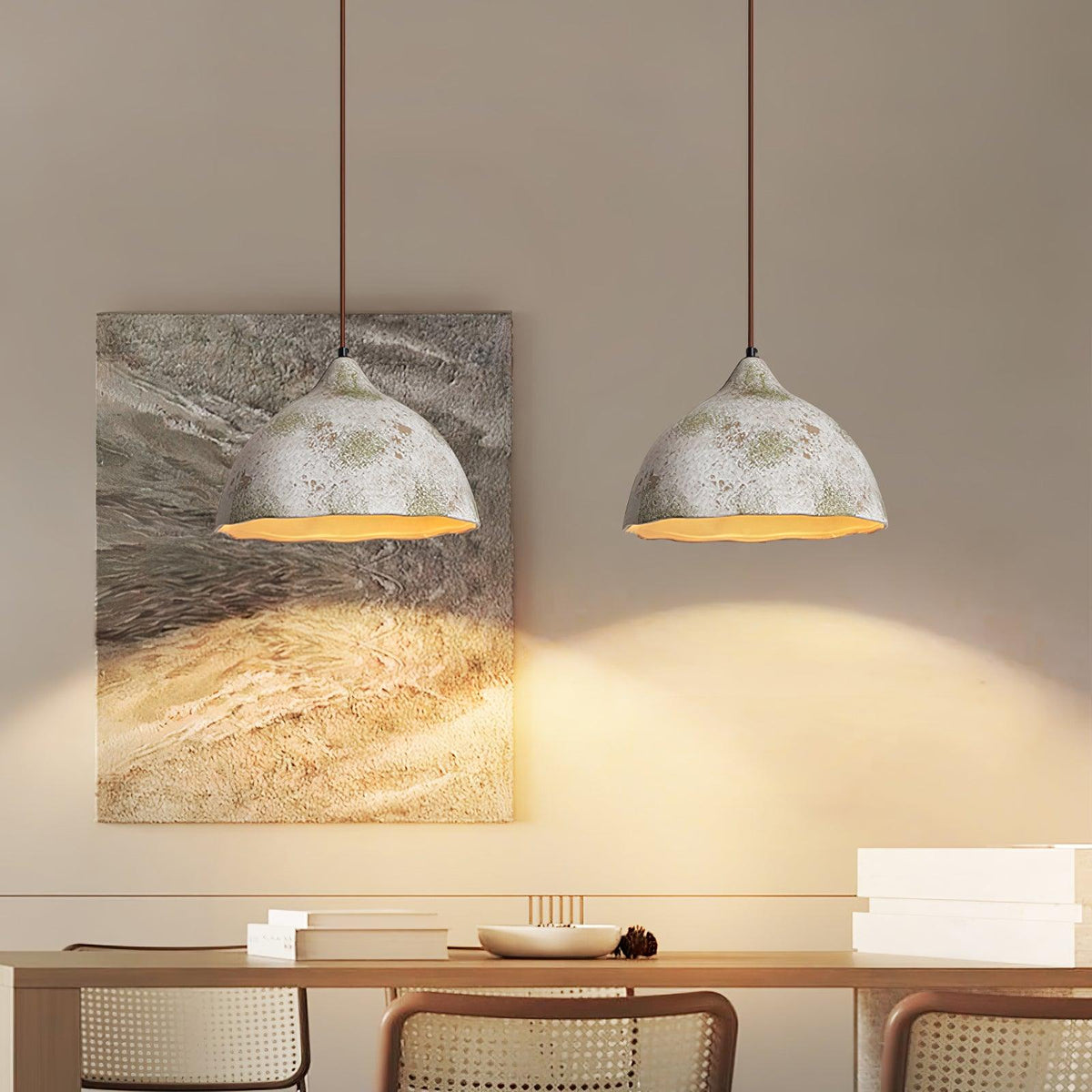 Moss lámpara colgante minimalista de madera
