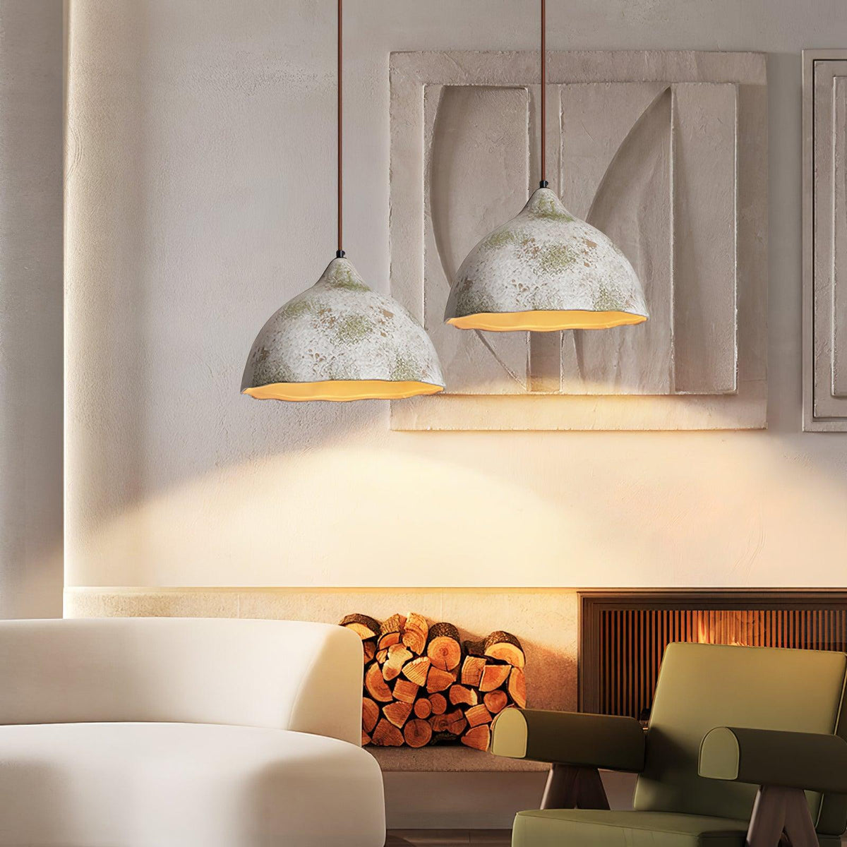 Moss lámpara colgante minimalista de madera