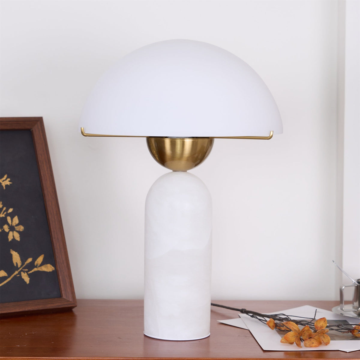 Tirixon lámpara de mesa alabastro