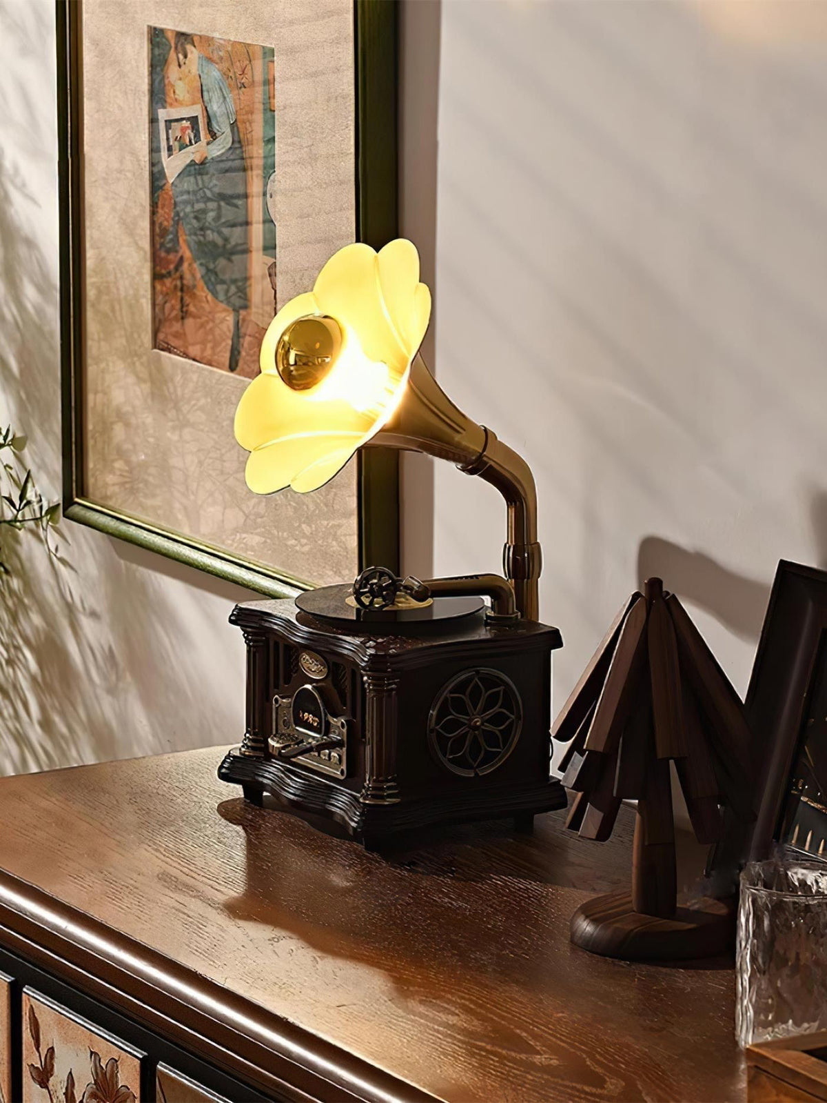 Phonograph lámpara de mesa