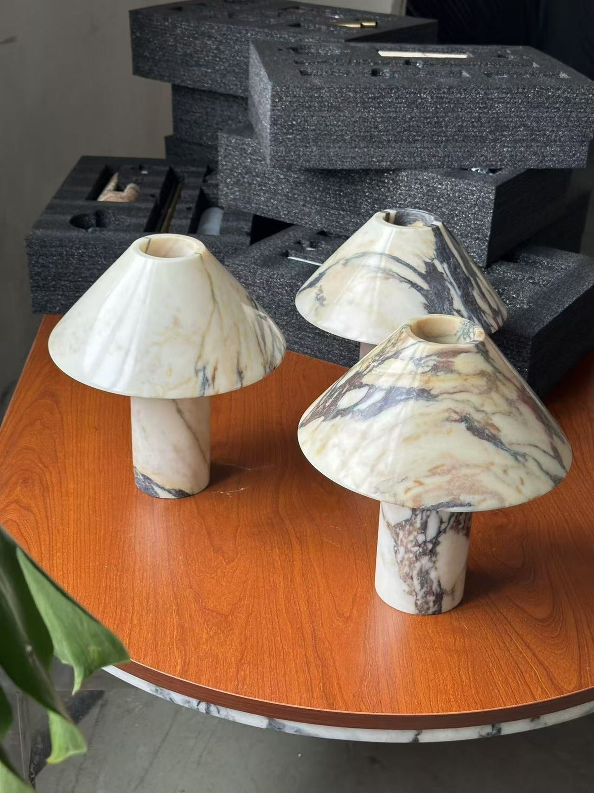Veinir lámpara de mesa