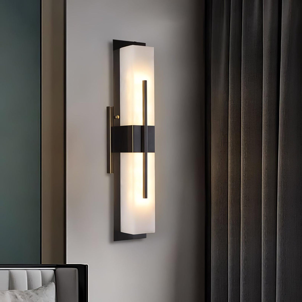 Vellmure aplique de pared gemelo en alabastro
