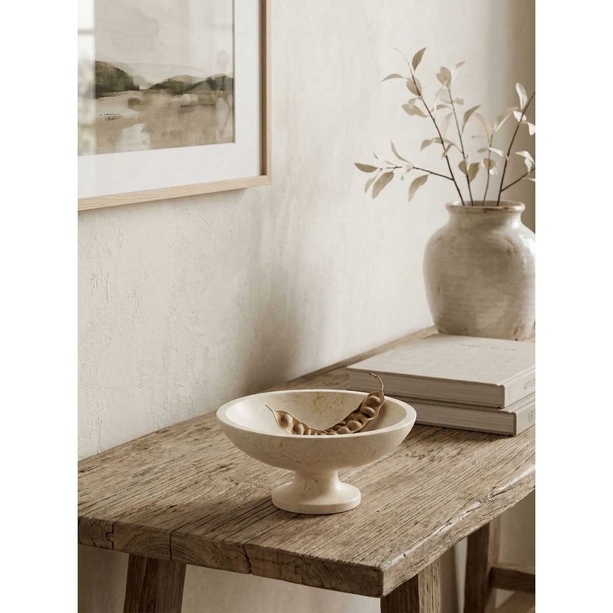 Cuenco de piedra con pedestal Ulvercombe