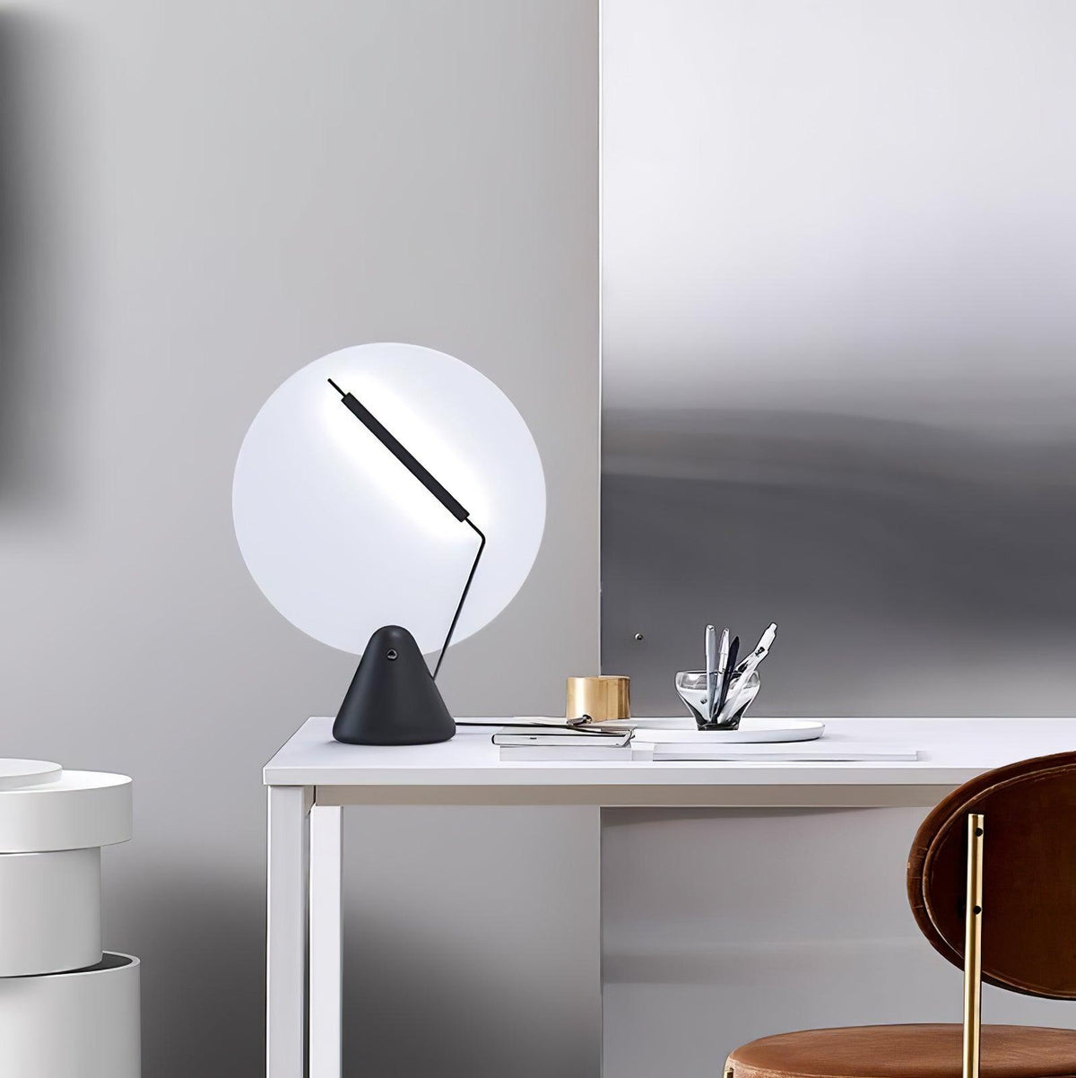 Evsilel lámpara de mesa geométrica de acrílico