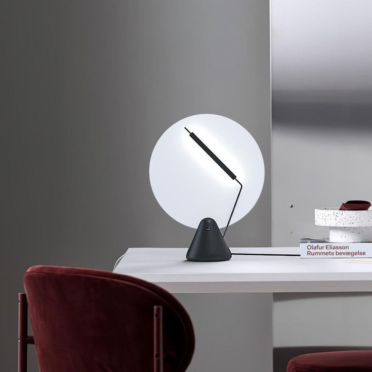 Evsilel lámpara de mesa geométrica de acrílico