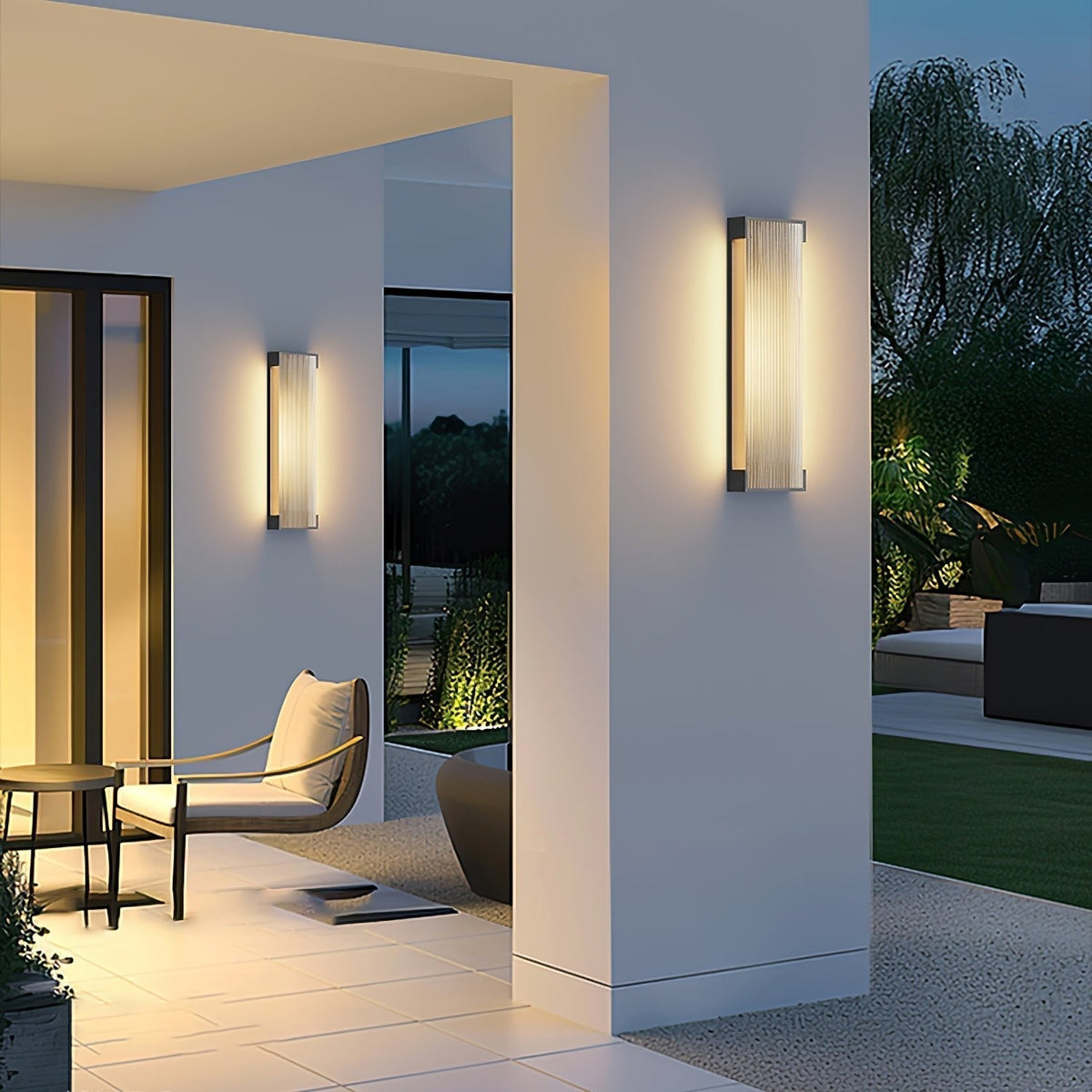 Elaerielle aplique de pared rectangular solar exterior único
