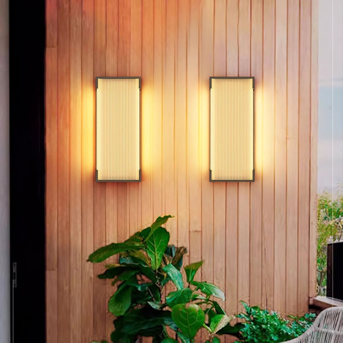 Elaerielle aplique de pared rectangular solar exterior único
