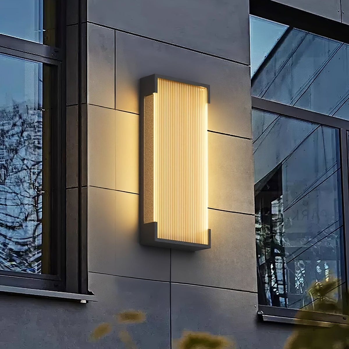 Elaerielle aplique de pared rectangular solar exterior único