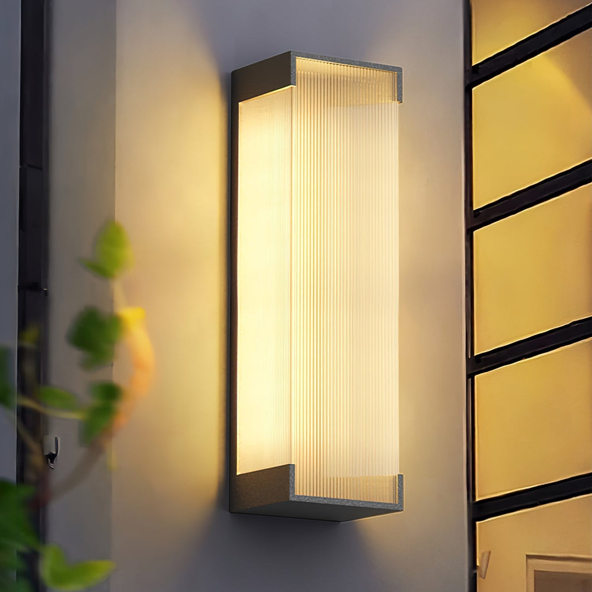 Elaerielle aplique de pared rectangular solar exterior único