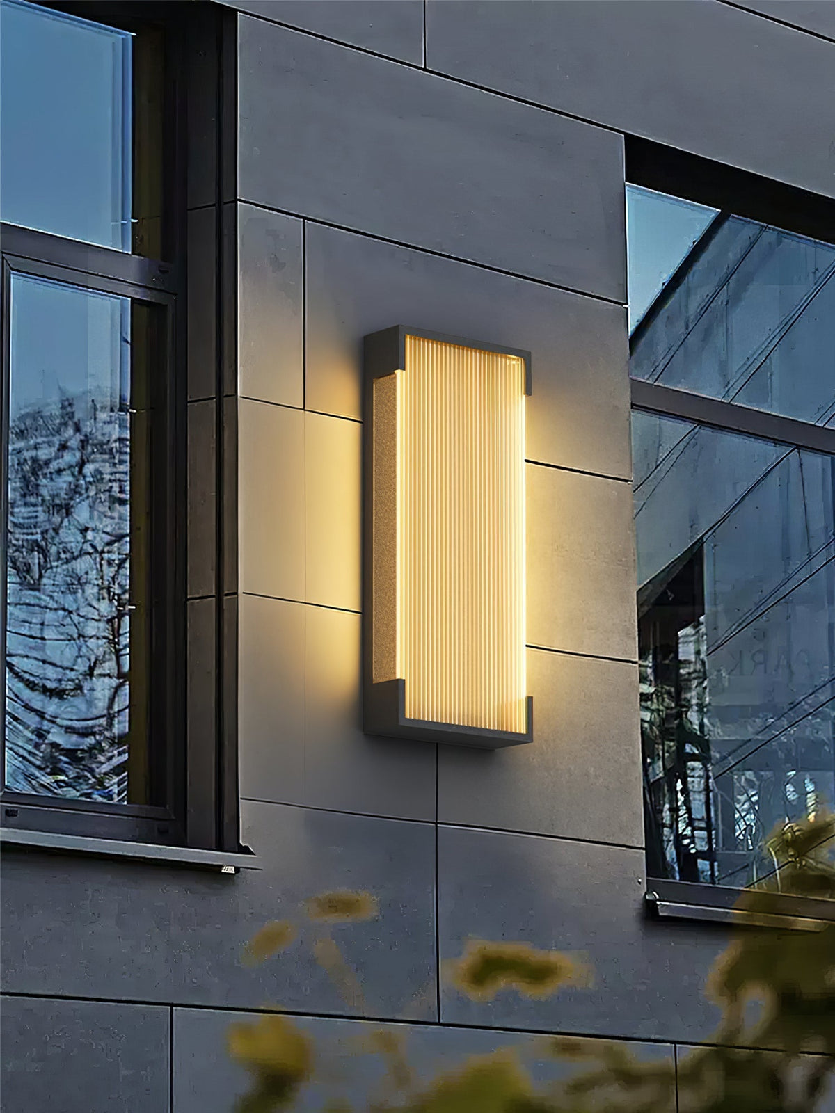 Elaerielle aplique de pared rectangular solar exterior único
