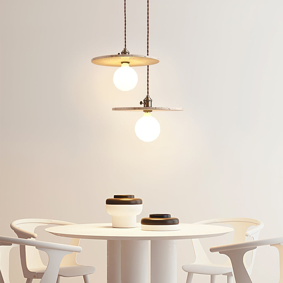 Tavaora lámpara colgante minimalista en travertino