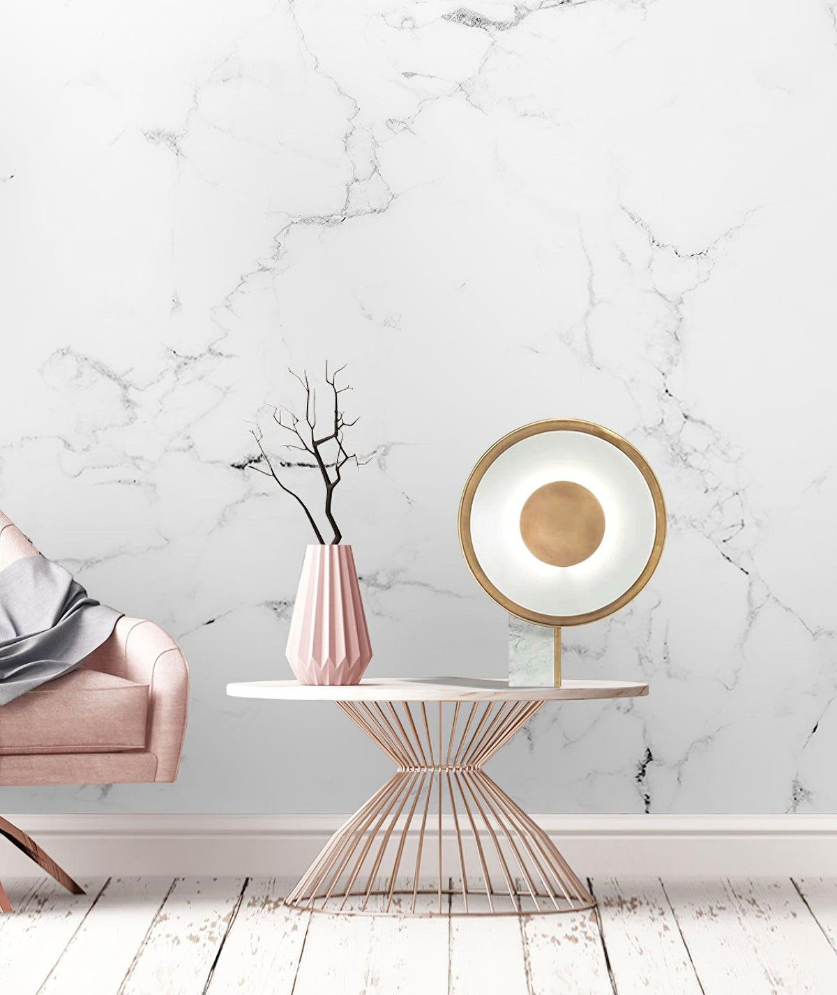 Tessain lámpara de mesa en mármol minimalista