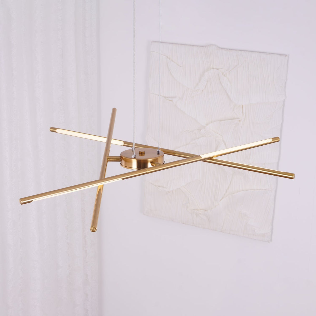 Lumueon lámpara de araña LED giratoria moderna
