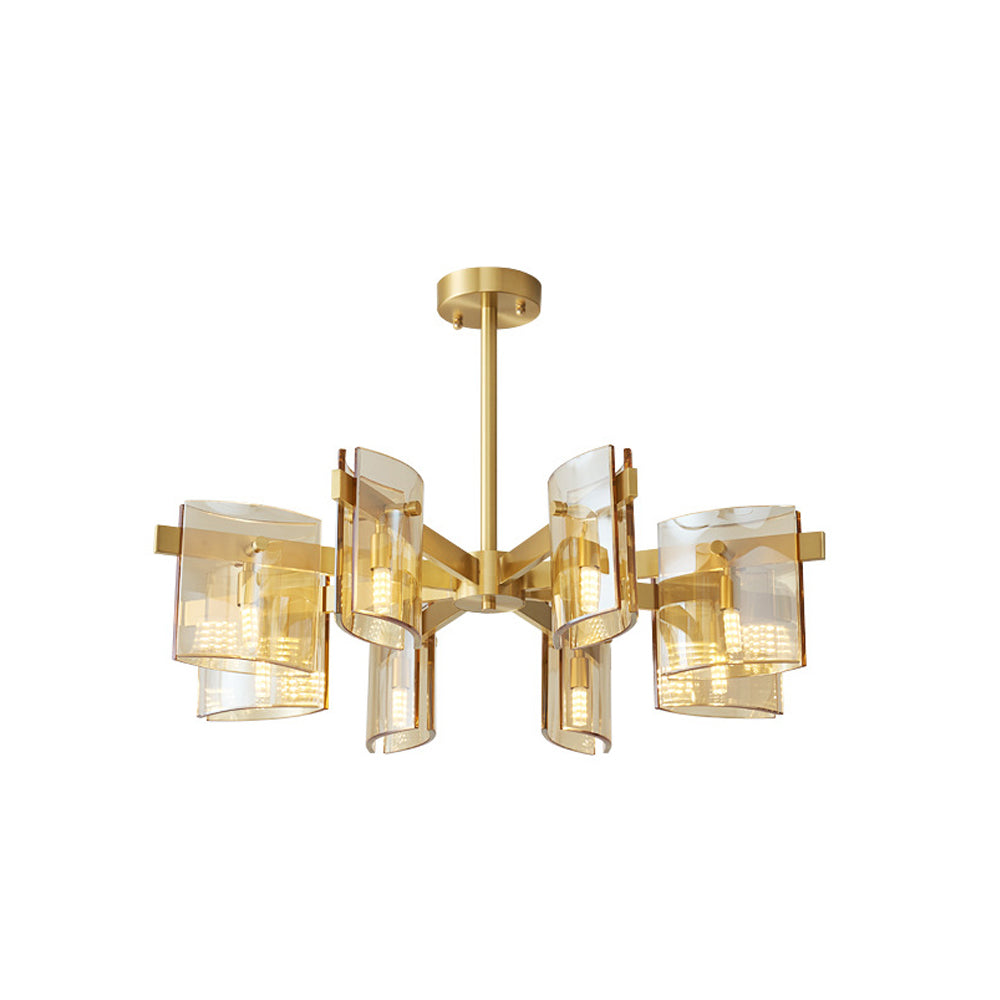 Arisha Minimalista Metal/Vidrio Lámpara Colgante Negra/Oro