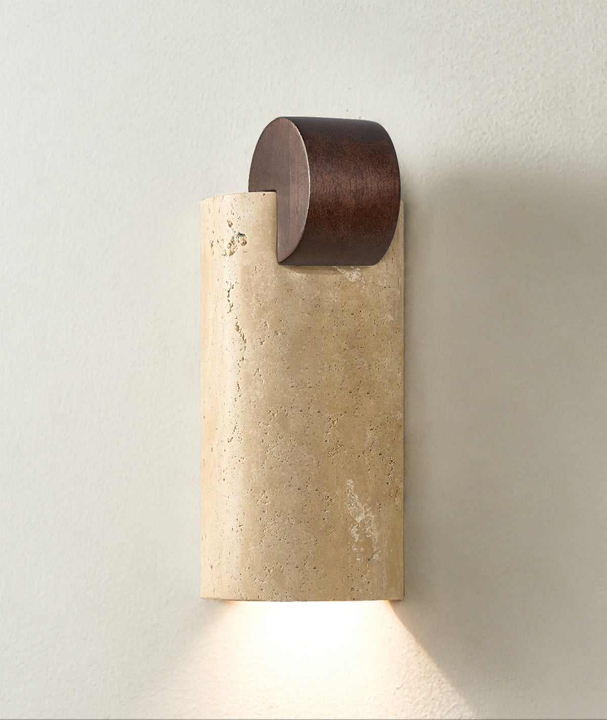 Velm aplique de pared Curve amarillo travertino