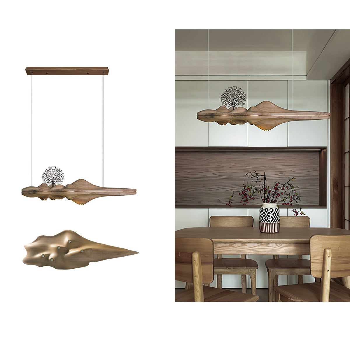 Tolven lámpara colgante Premium Elegancia de madera