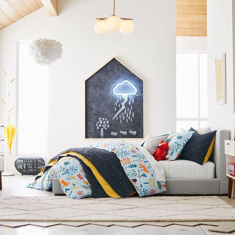 Casoella lámpara de araña esfera y tallo moderna dorada LED