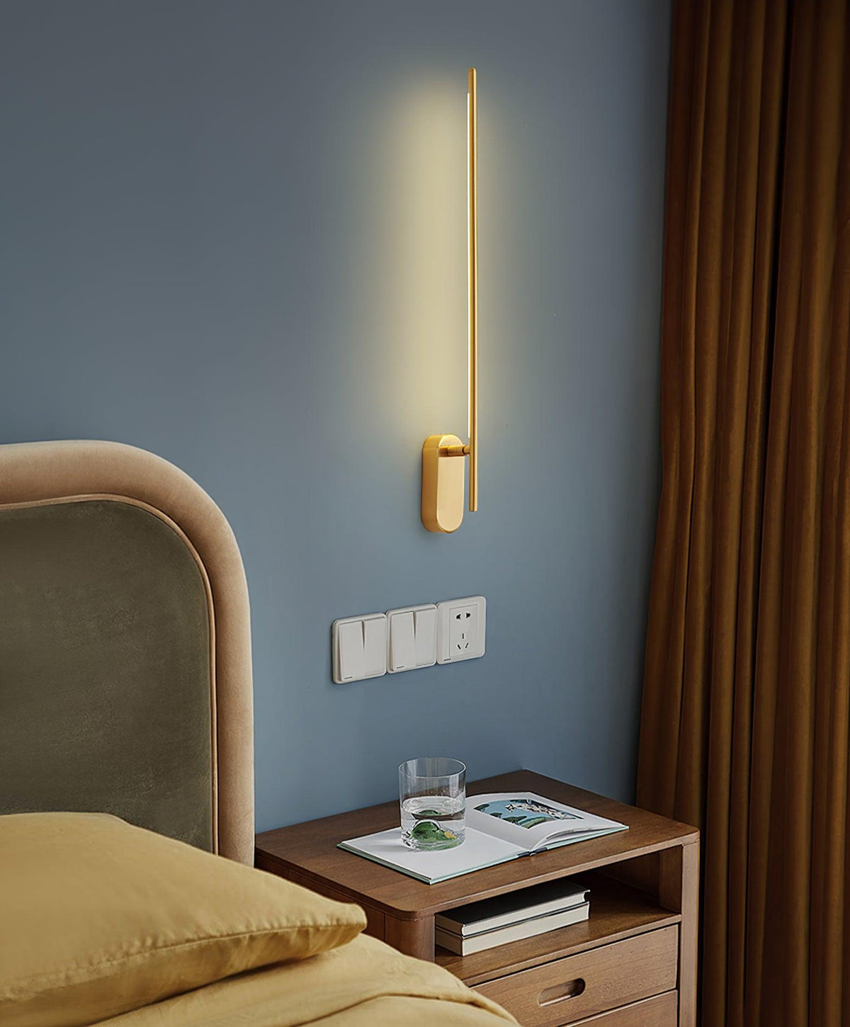 Vrysl aplique de pared con enchufe minimalista enchufable